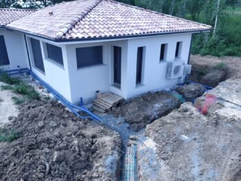 Réalisation des réseaux de VRD d'une maison neuve à Mezens 81.