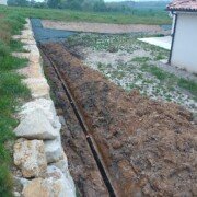 Réalisation d'un drainage avec la gamme Batidrain de chez ATE à Técou.