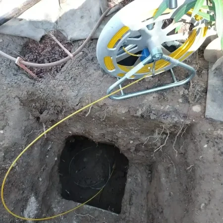 Détection d'un fourreau fibre bouché.
