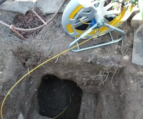 Détection d'un fourreau fibre bouché.