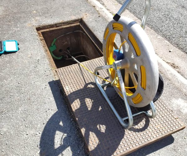 Détection d'une gaine télécom bouchée à Marssac-sur-Tarn.